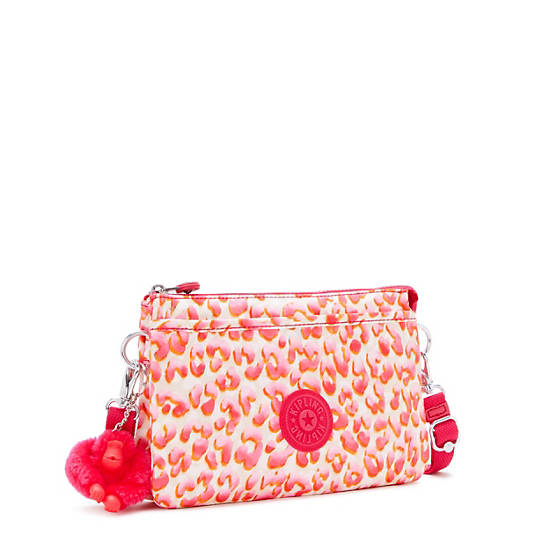 Riri Printed Crossbody Bag, Pink Cheetah, large