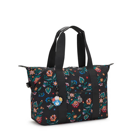 Frida Kahlo Art Medium Tote Bag, FK Floral, large