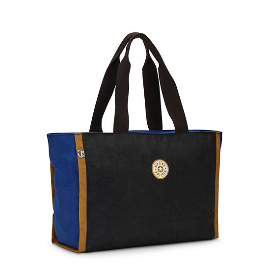 Nalo Tote Bag, Black Blue Beige, large Nalo Tote Bag, Black Blue Beige, large