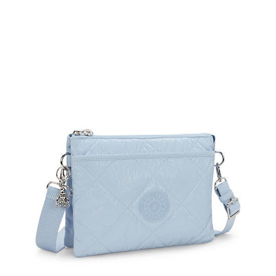 Riri Quilted Crossbody Bag, Glowing Blue Ql, large