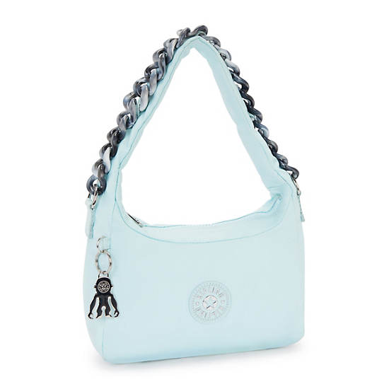 Kelsey Tortoise Chain Shoulder Bag, Allure Teal Chain, large
