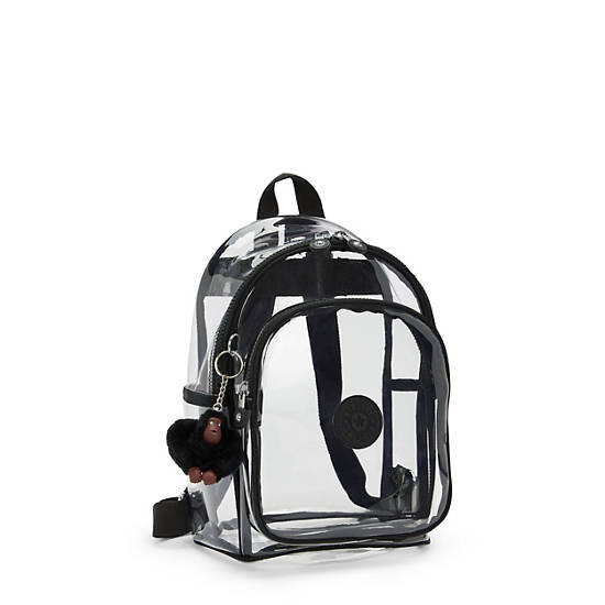 Jacinta Clear Backpack, Jet Black Fun, large