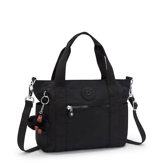 Jayla Small Tote Bag, Black Tonal, large