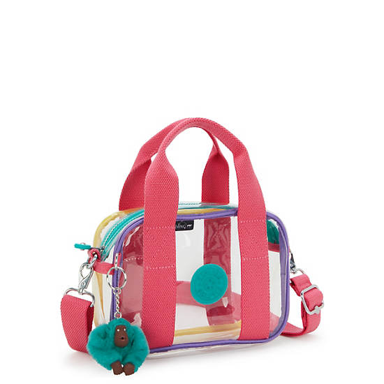 Nadale Clear Crossbody bag, Peacock Pop Multi, large