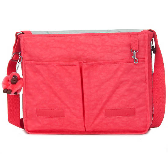 MADHOUSE Expandable Messenger Bag, Illuminating Pink, large