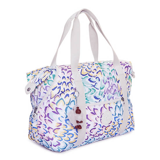 Art Medium Printed Tote Bag, Glossy Lilac, large