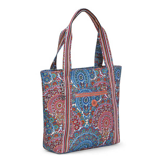 Foster Printed Tote Bag, Sunshine Happy, large