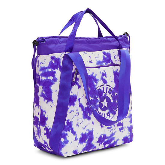 Desta Printed Gym Tote Bag, Mariposa Wind Sapphire, large