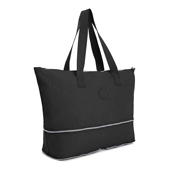 Imagine Foldable Tote Bag, Black, large