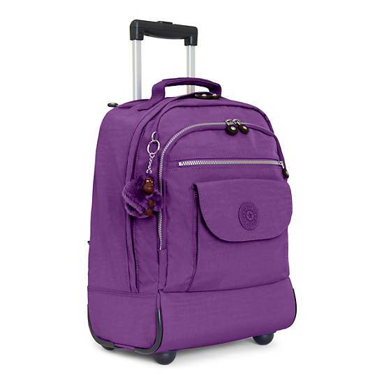 Sanaa Large Rolling Backpack, Purple Feather, large