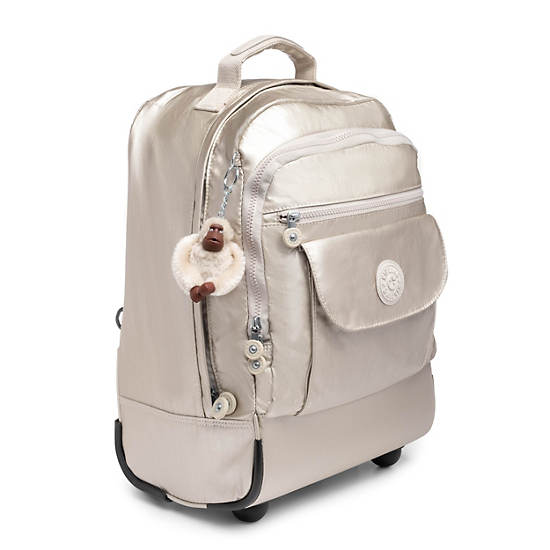Sanaa Large Metallic Rolling Backpack, Shimmering Spots, large