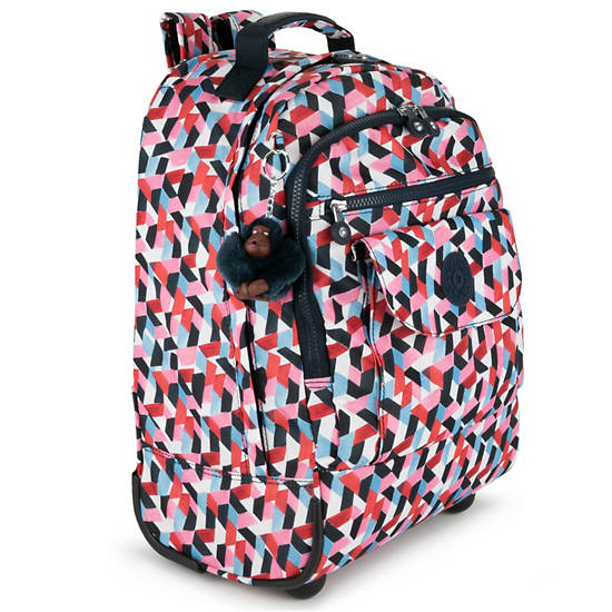 Sanaa Large Printed Rolling Backpack, Forever Tiles, large
