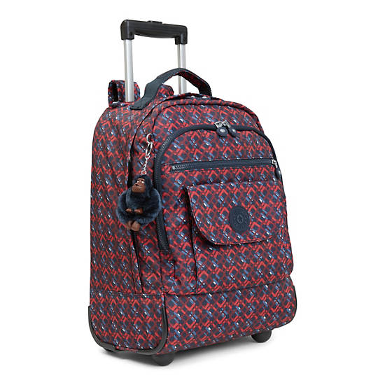 Sanaa Large Printed Rolling Backpack, Strong, large