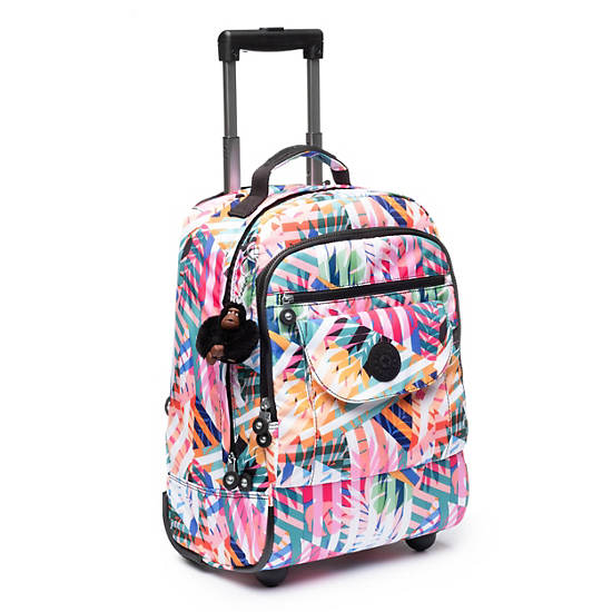 Sanaa Large Printed Rolling Backpack, Patchwork Garden, large