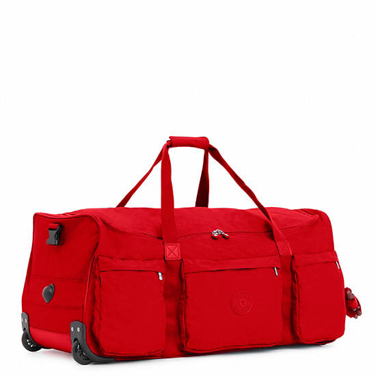Discover Large Rolling Luggage Duffle, Cherry Tonal, large