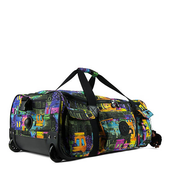 Discover Small Printed Wheeled Duffel Bag, Coronado Streets, large