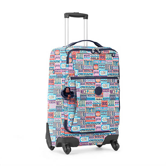 Darcey Small Printed Carry-On Rolling Luggage, Hello Weekend, large