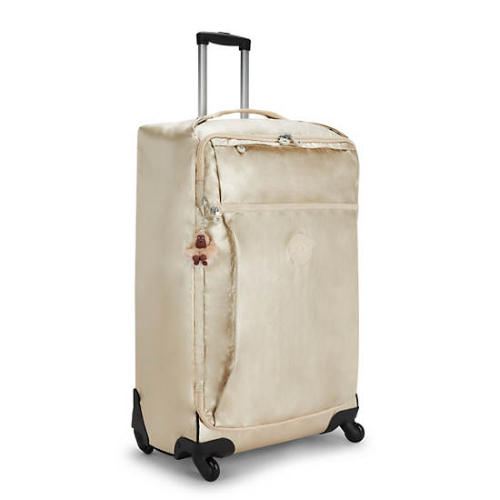 Darcey Large Metallic Rolling Luggage, Starry Gold Metallic, large