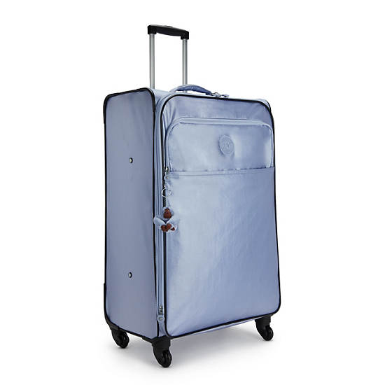 Parker Large Metallic Rolling Luggage, Clear Blue Metallic, large