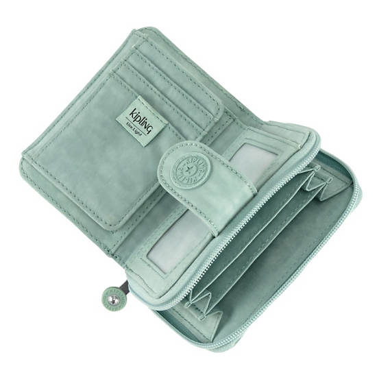New Money Small Credit Card Wallet, Fern Green Block, large