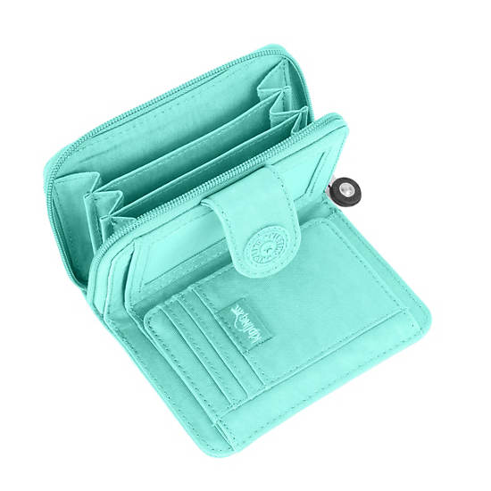 New Money Small Credit Card Wallet, Fresh Teal, large