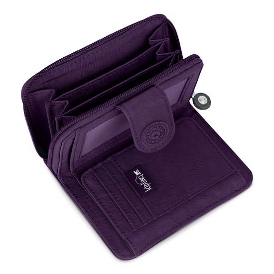 New Money Small Credit Card Wallet, Deep Purple, large