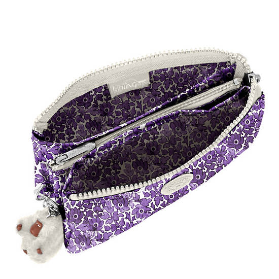 Creativity Large Printed Pouch, Bubbly Purple, large