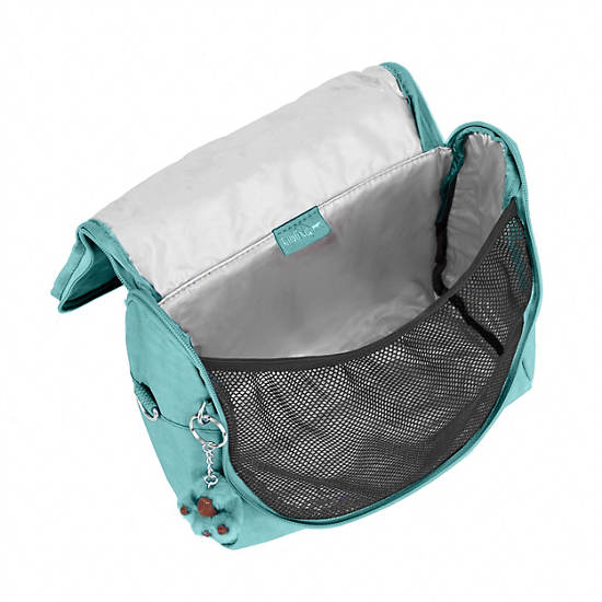 Kichirou Lunch Bag, Natural Aqua Metallic, large