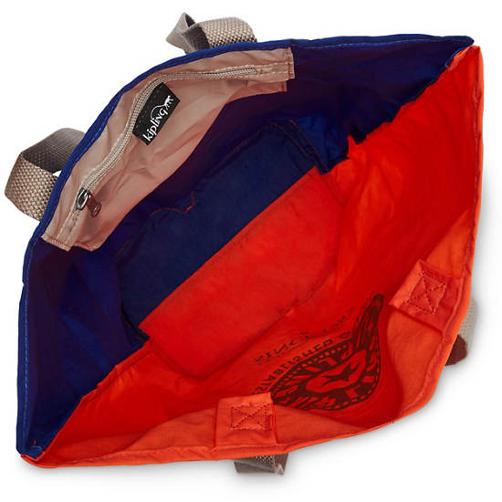 Hip Hurray Packable Tote Bag, Rapid Red Block, large Hip Hurray Packable Tote Bag, Rapid Red Block, large