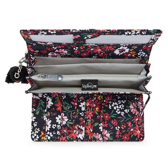 Rubi Large Printed Wristlet Wallet, Midnight Floral, large Rubi Large Printed Wristlet Wallet, Midnight Floral, large