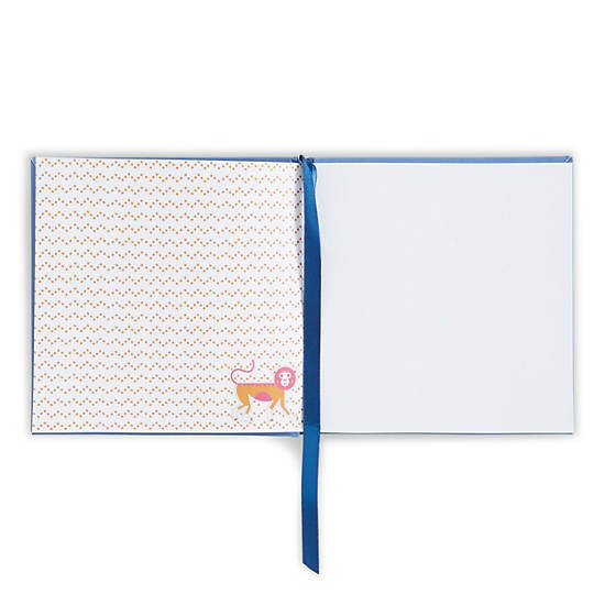 Monkey Notebook, Fairy Aqua Metallic, large