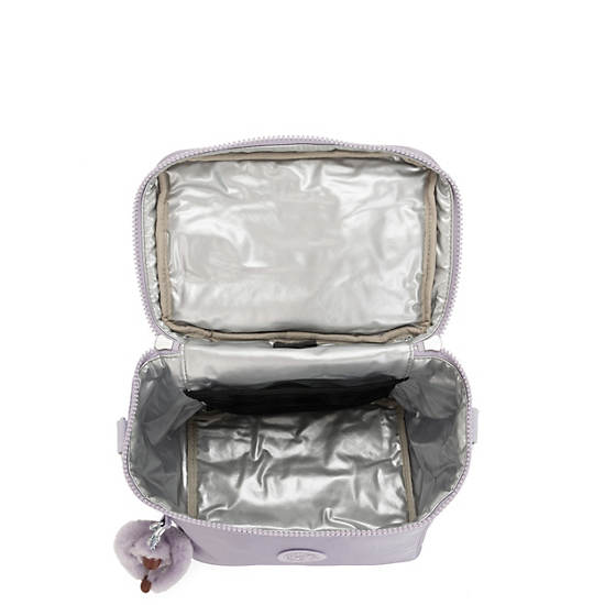 Graham Metallic Lunch Bag, Frosted Lilac Metallic, large