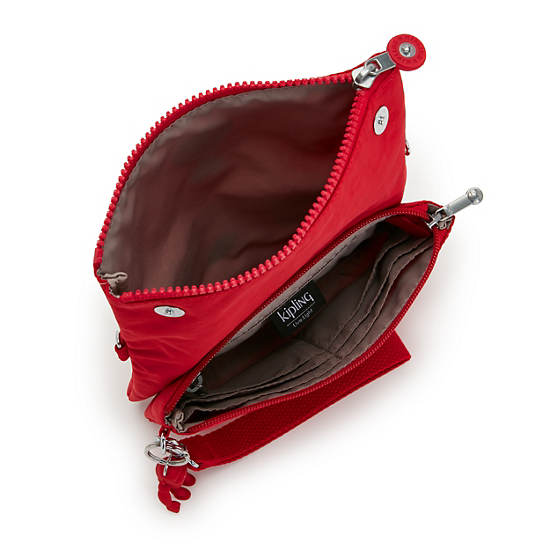 Lynne Convertible Crossbody Bag, Red Rouge, large