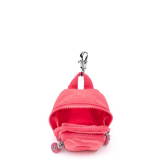 Seoul Mini Keychain, Grapefruit Tonal Zipper, large