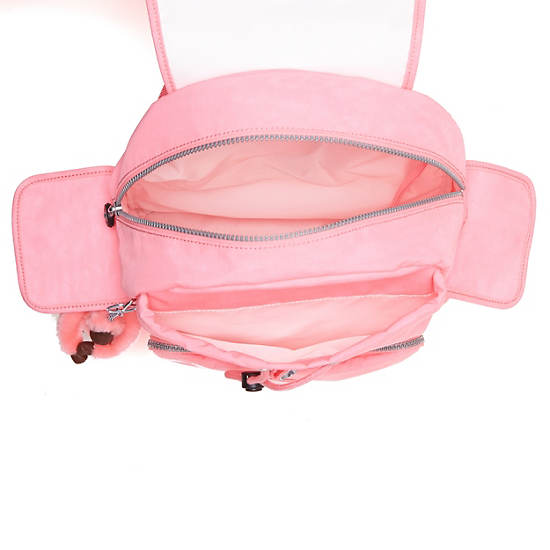 Ravier Medium Backpack, Primrose Pink Satin, large