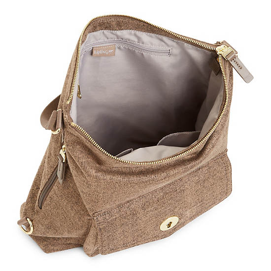 Makai Covertible Backpack Handbag, Cafe Latte Beige, large Makai Covertible Backpack Handbag, Cafe Latte Beige, large