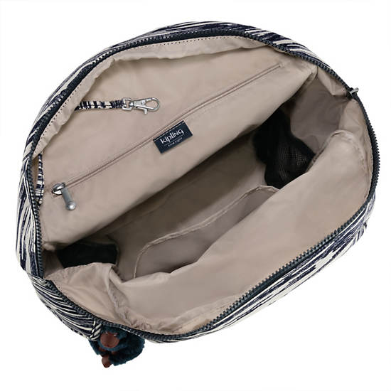Zax Printed Backpack Diaper Bag, Warm Beige C, large