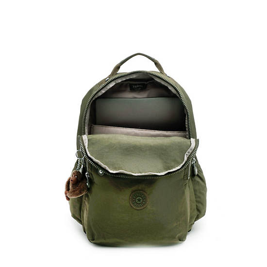 Seoul Go Large 15" Laptop Backpack, Jaded Green Tonal Zipper, large