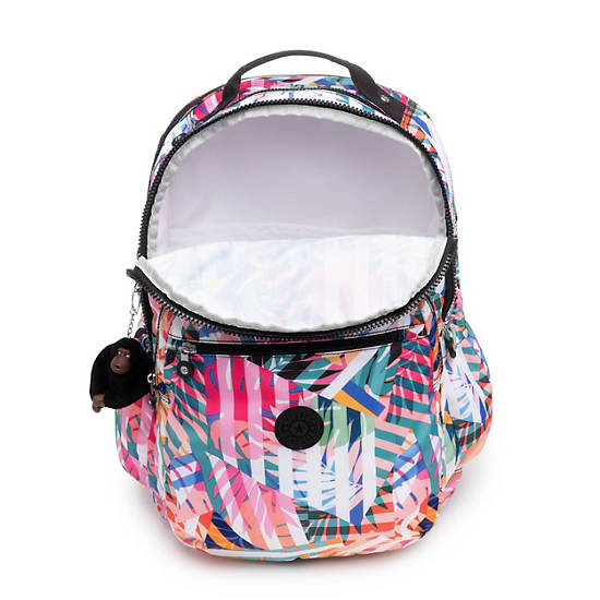 Seoul Go Extra Large Printed 17" Laptop Backpack, Patchwork Garden, large