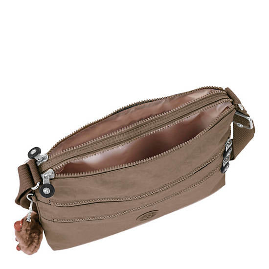 Alvar Crossbody Bag, Soft Earthy Beige Tonal Zipper, large