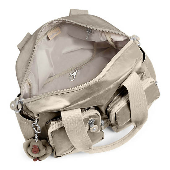 Defea Metallic Shoulder Bag, Artisanal K Embossed, large