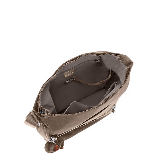 Bailey Handbag, Soft Earthy Beige Tonal Zipper, large