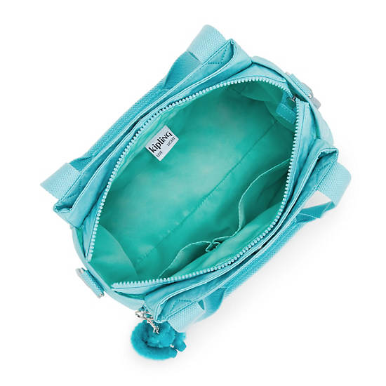 Elysia Shoulder Bag, Deepest Aqua, large