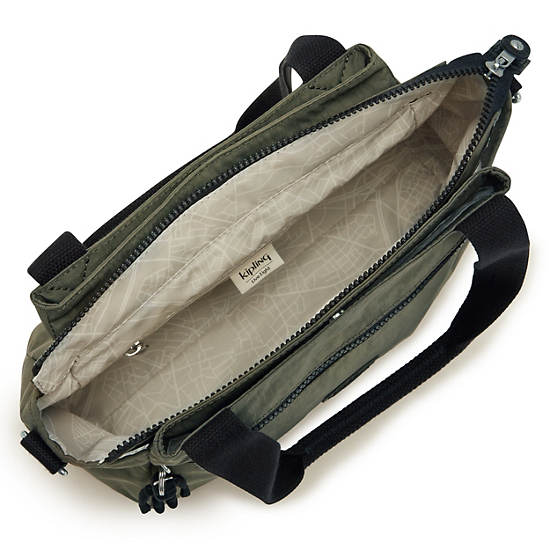 Elysia Shoulder Bag, Green Moss, large
