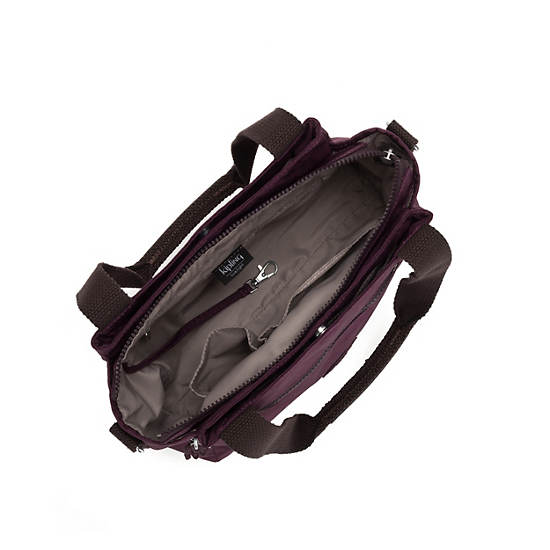 Elysia Shoulder Bag, Dark Plum, large