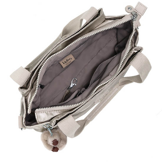 Elysia Metallic Shoulder Bag, Shimmering Spots, large