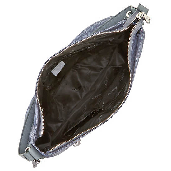 Sadie Printed Hobo Handbag - Optic Grey | Kipling