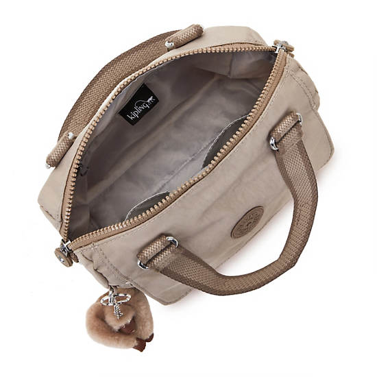 Zeva Handbag, Dusty Taupe, large