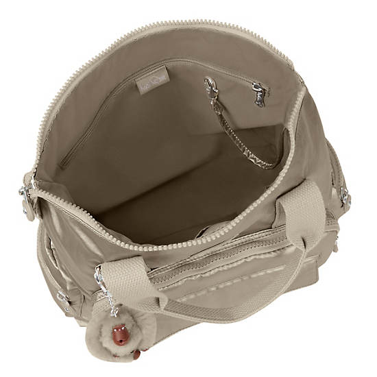 Alvy 2-in-1 Convertible Metallic Tote Bag Backpack, Artisanal K Embossed, large