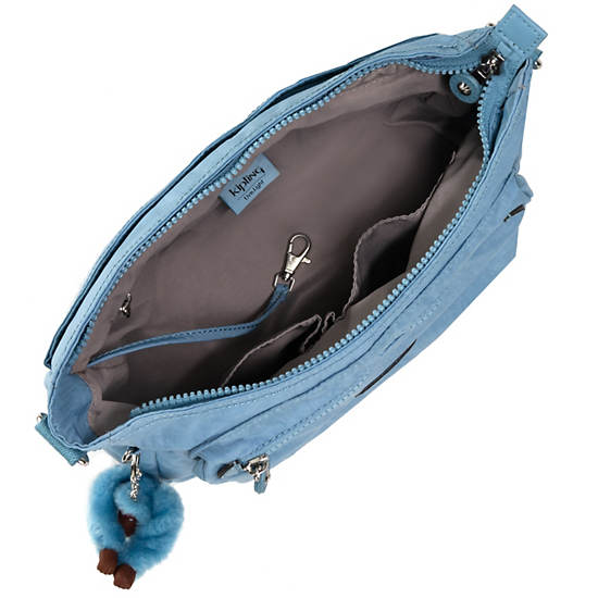Loretta Crossbody Bag, Cosmic Blue Stripe, large